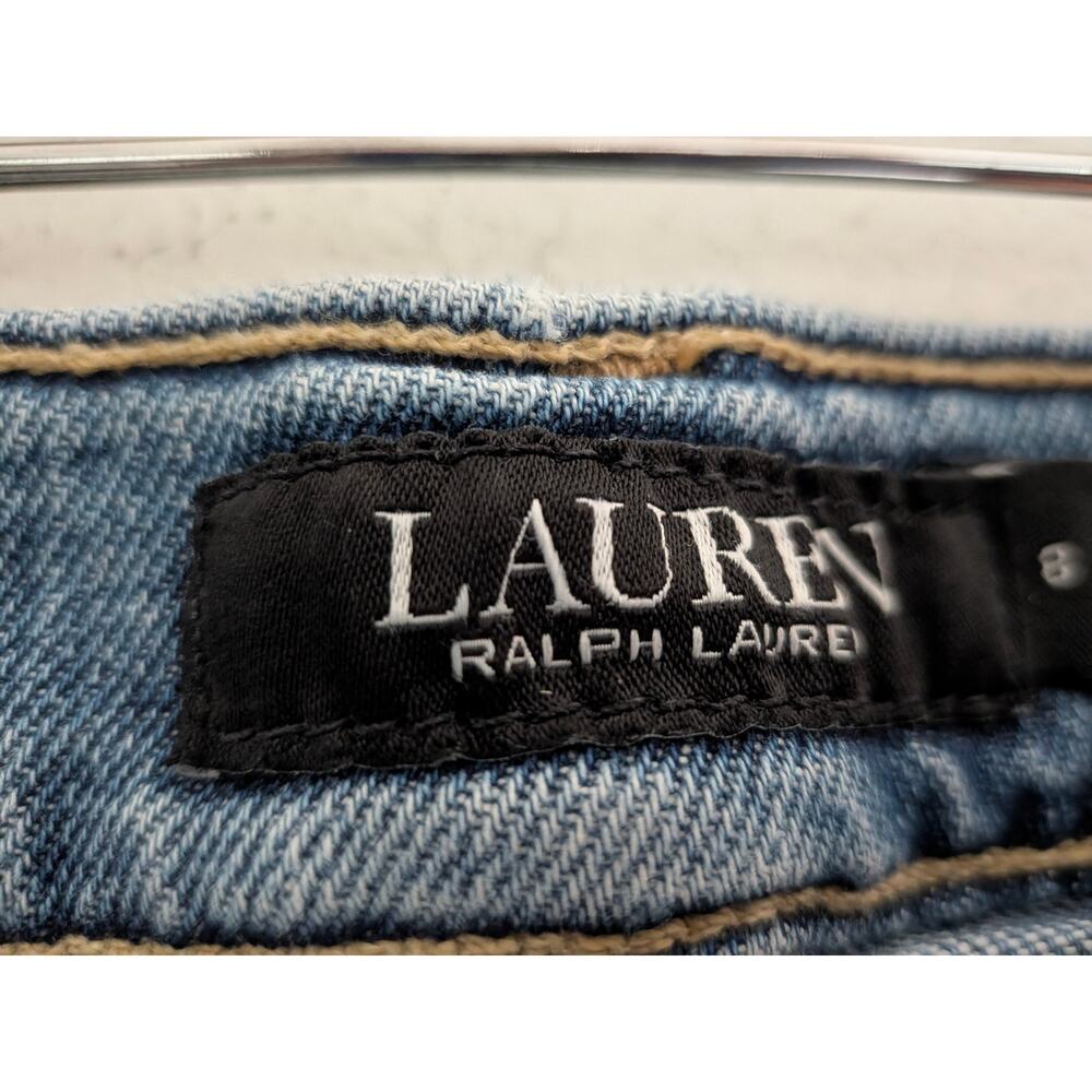 Lauren Ralph Lauren Jeans Paint Splatter Distressed Comfort Stretch Size 8 - Picture 7 of 9